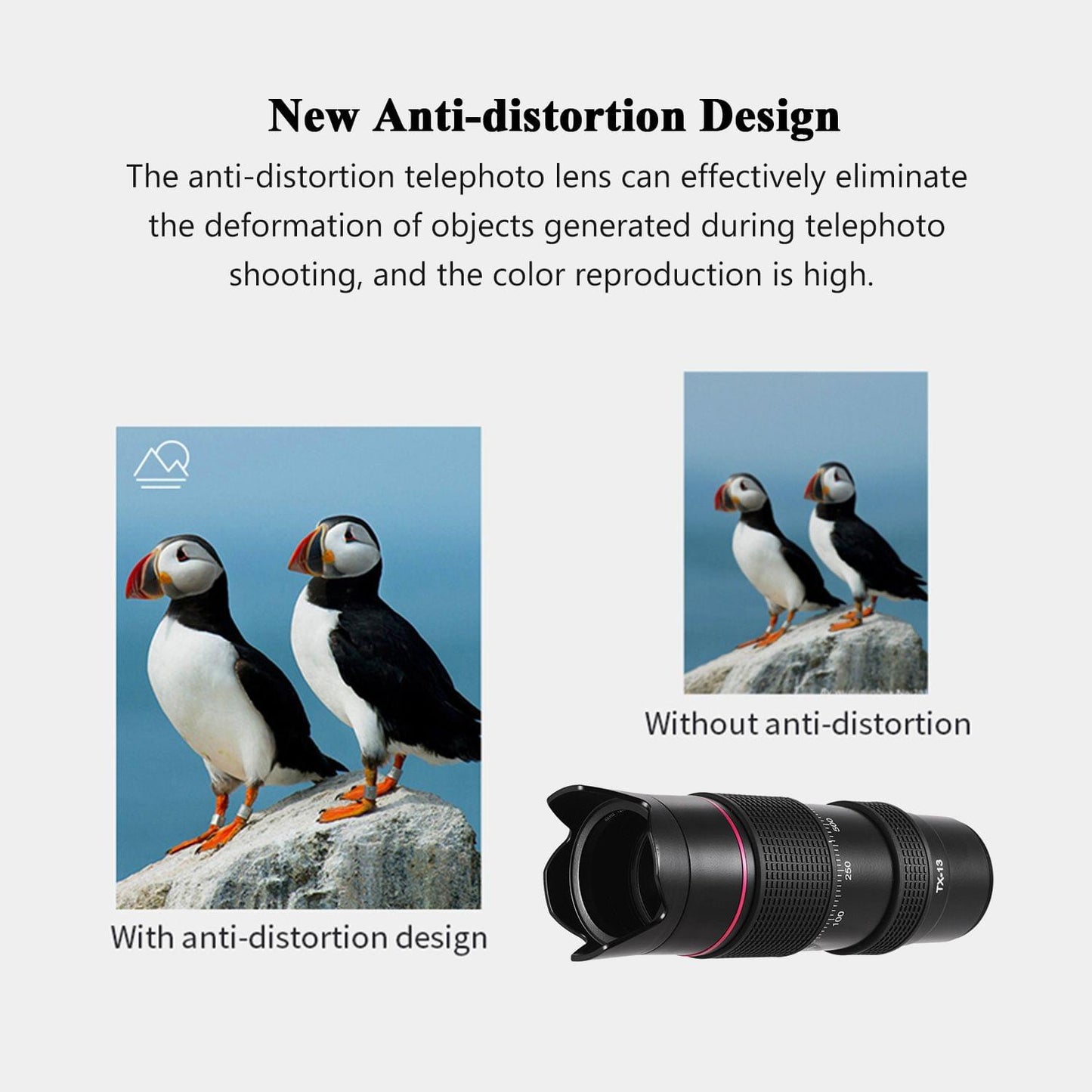 ORDRO TX-13 12X Ultra HD Monocular Telephoto Lens Telephoto