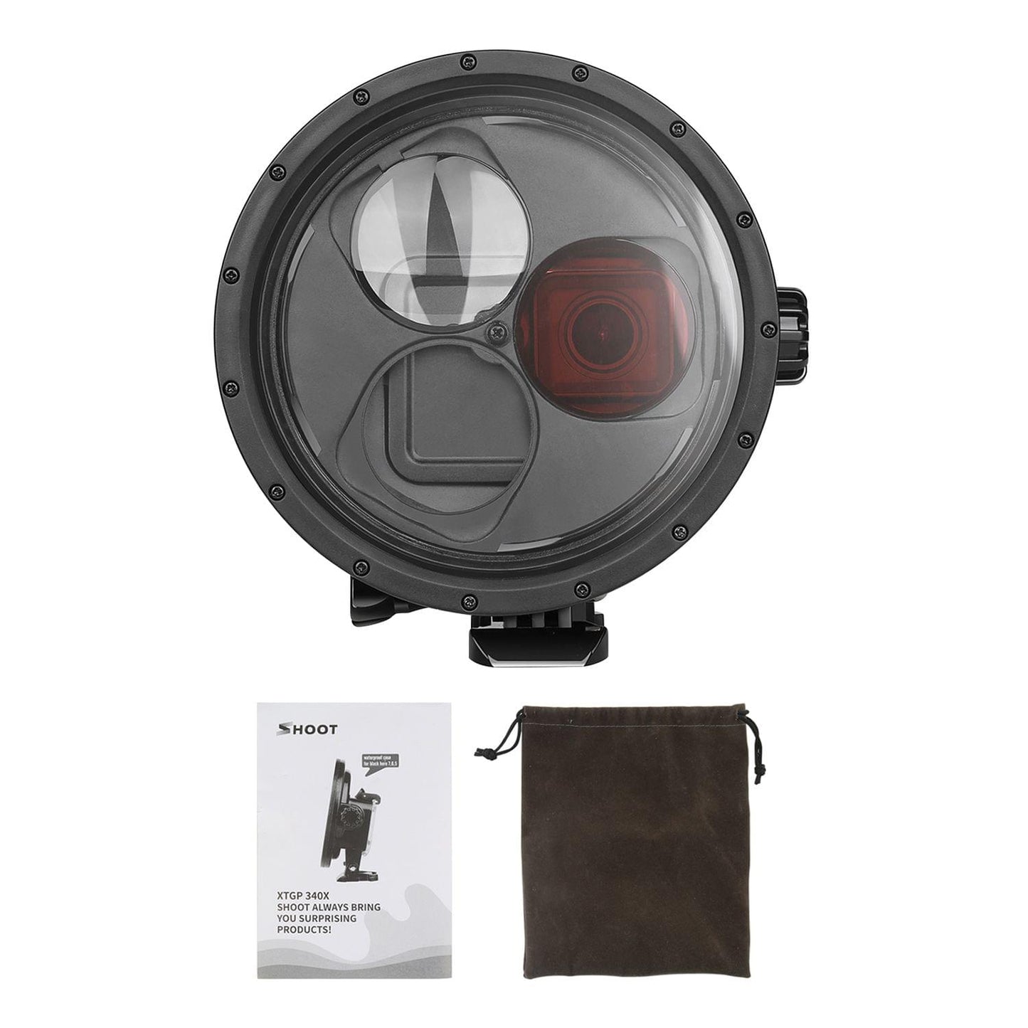 SHOOT Waterproof Dome Port Diving Housing Case with 10x