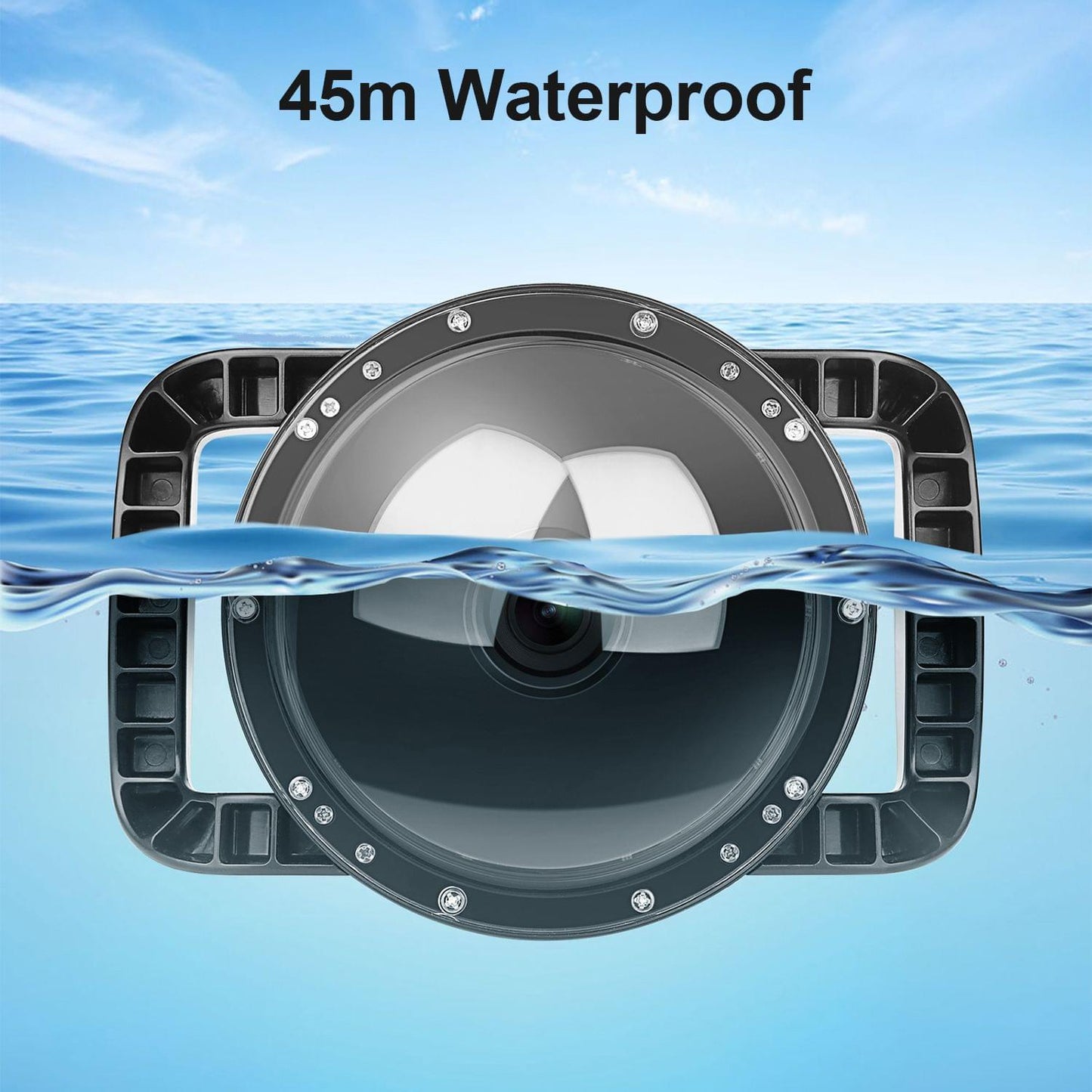 SHOOT 6inch Dual Handheld Waterproof Dome Port Diving