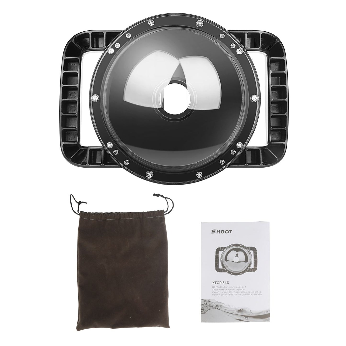 SHOOT 6inch Dual Handheld Waterproof Dome Port Diving