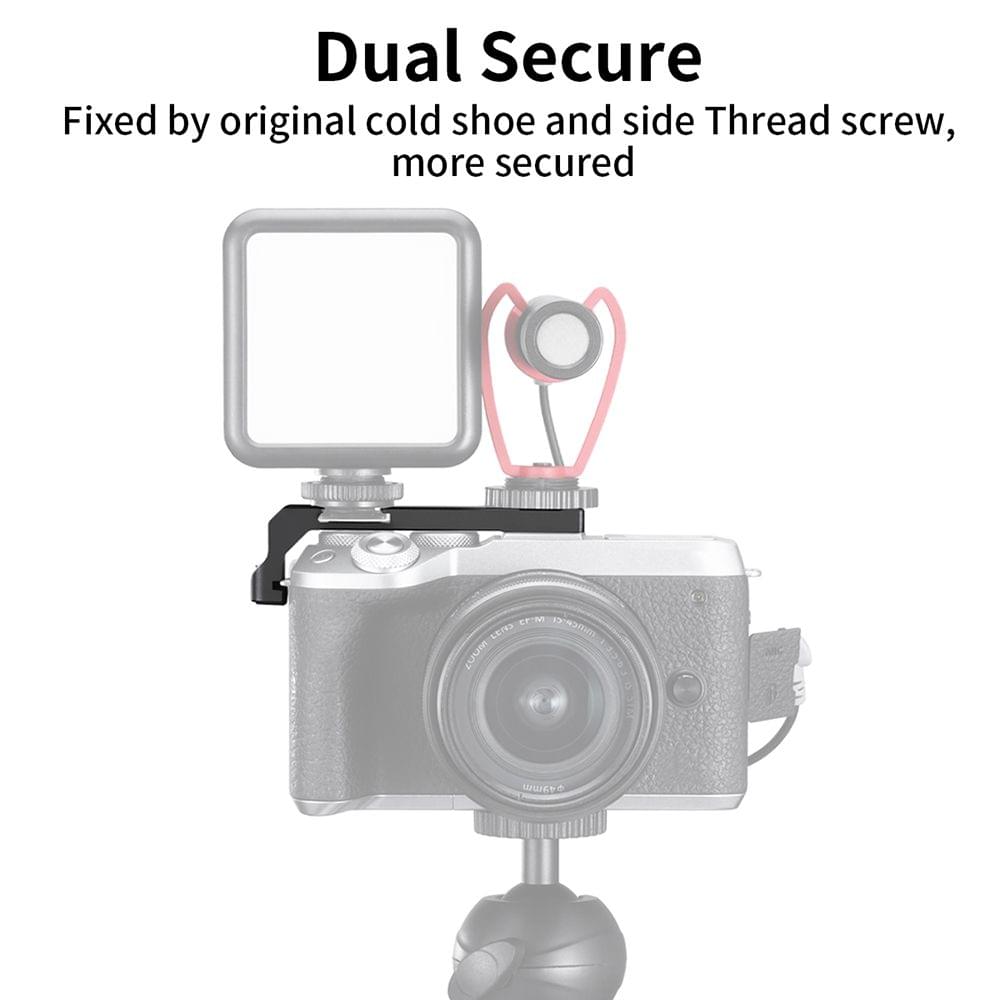 UURig R038 Double Cold Shoe Mount Bracket Extension Holder