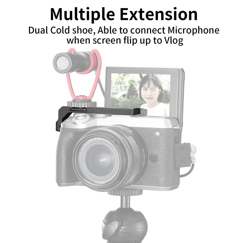 UURig R038 Double Cold Shoe Mount Bracket Extension Holder