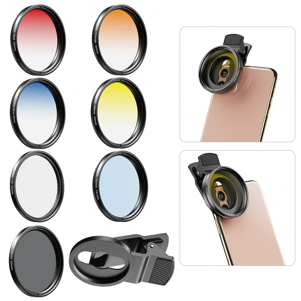 Uniqkart APL-52UV-7G 7in1 Lens Filter Kit 52mm ND32 Filter