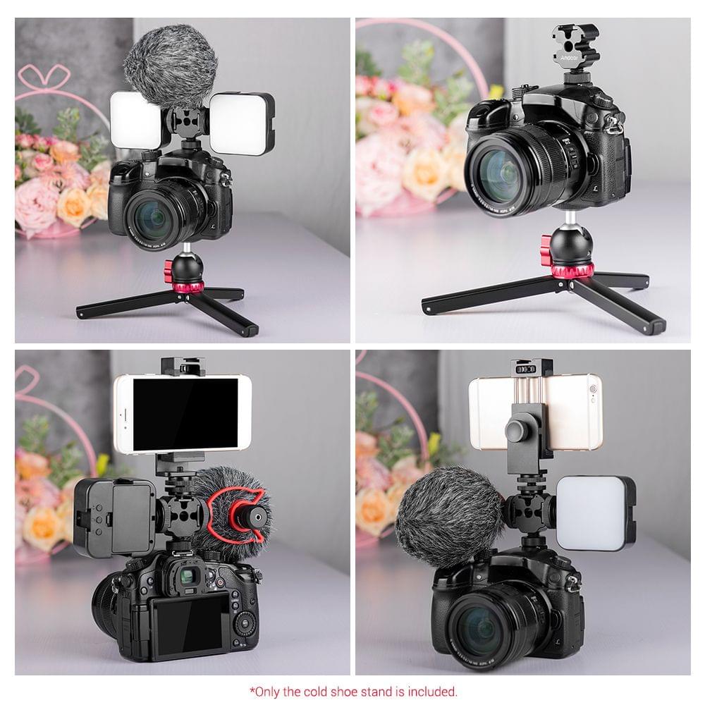 Andoer Portable Aluminum Alloy One-to-Three Cold Shoe Stand