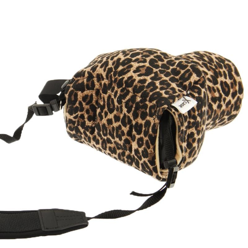 Leopard Print Professional Camera Bag, Lens Size: 18-55 (Black)