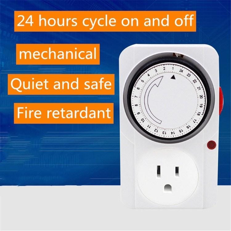 TU-22A AC110-125V Mechanical Timer Cycle Time Controller Switch Socket, US Plug