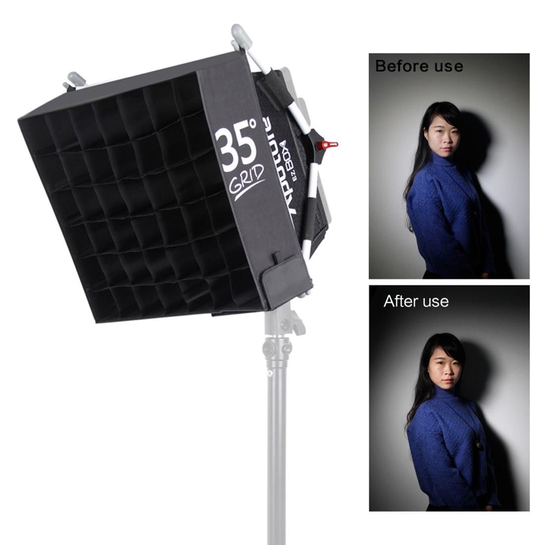 Aputure Softbox Easy EZ + Grid Box Diffuser Kit for Amaran LED AL-528 & HR-672 Lights