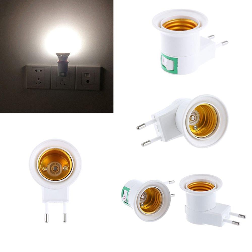 3PCS EU Plug to E26/E27 Adapter LED Light Bulb Converter - EU Plug