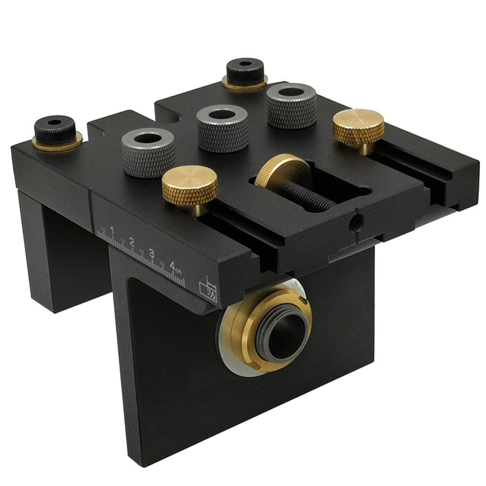 3-in-1 Woodworking Doweling Jig Kit with Positioning Clip