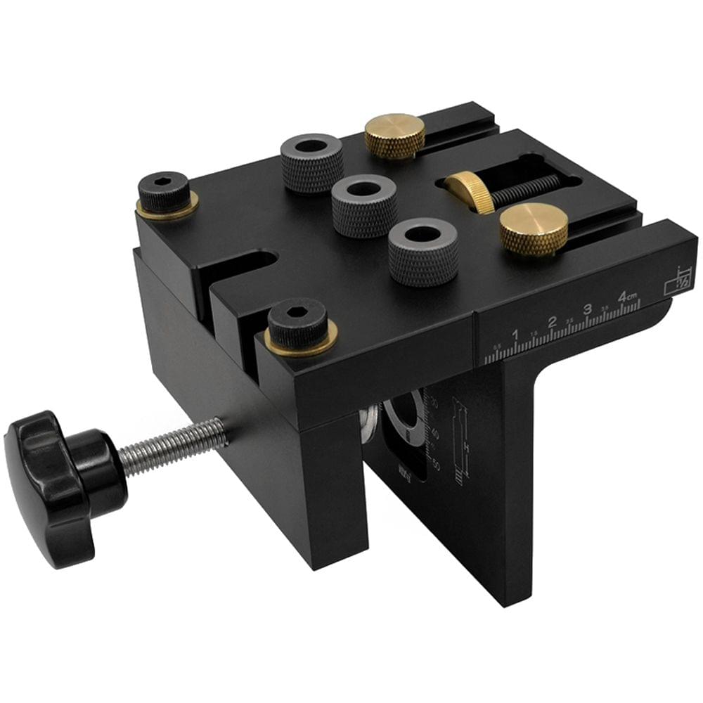 3-in-1 Woodworking Doweling Jig Kit with Positioning Clip
