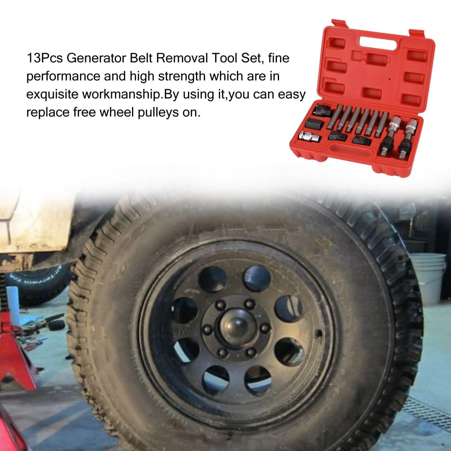 13Pcs Generator Belt Removal Tool Set Car Repairing Tool