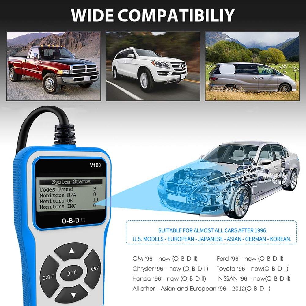 Universal O-B-D II Scanner Car Engine Fault Code Reader