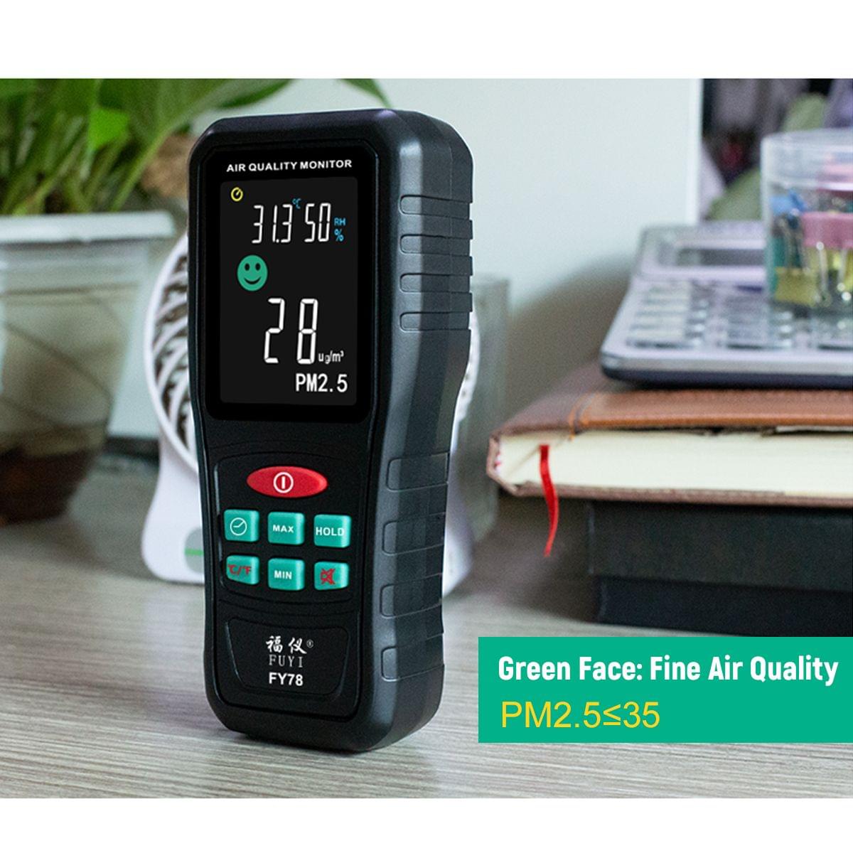 FUYI PM2.5 Temperature Humidity Air Quality Tester Portable