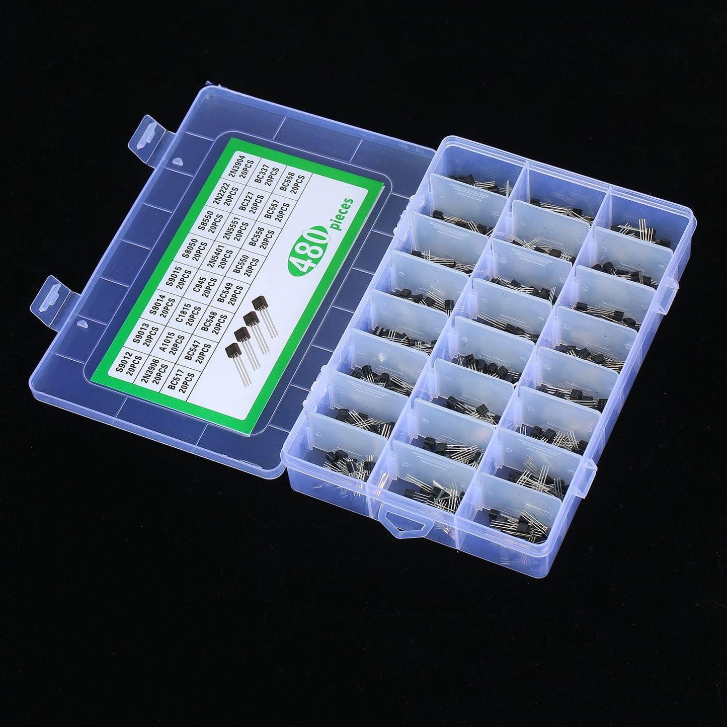 24Values 480PCS NPN PNP Transistor TO-92 Power General