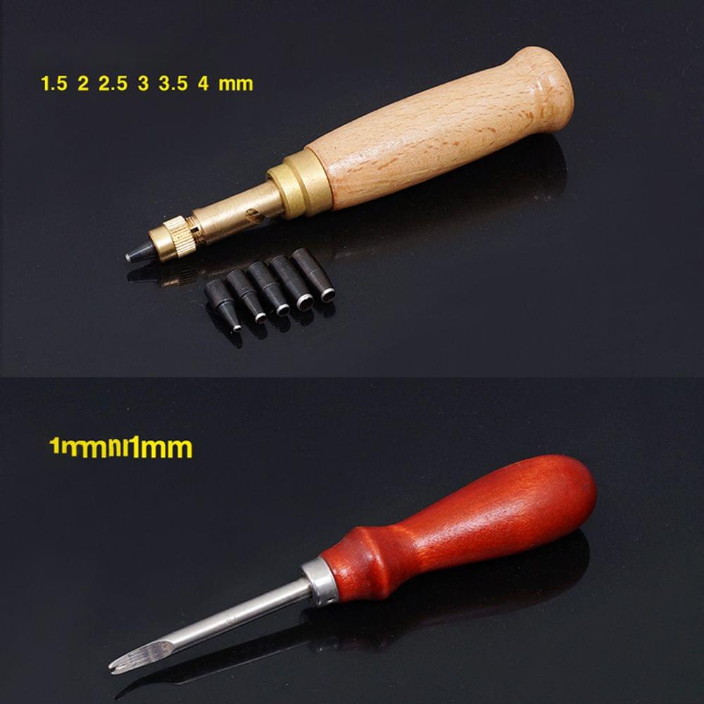 Professional 24pcs Leather Craft Tools Kit Hand Leathercraft