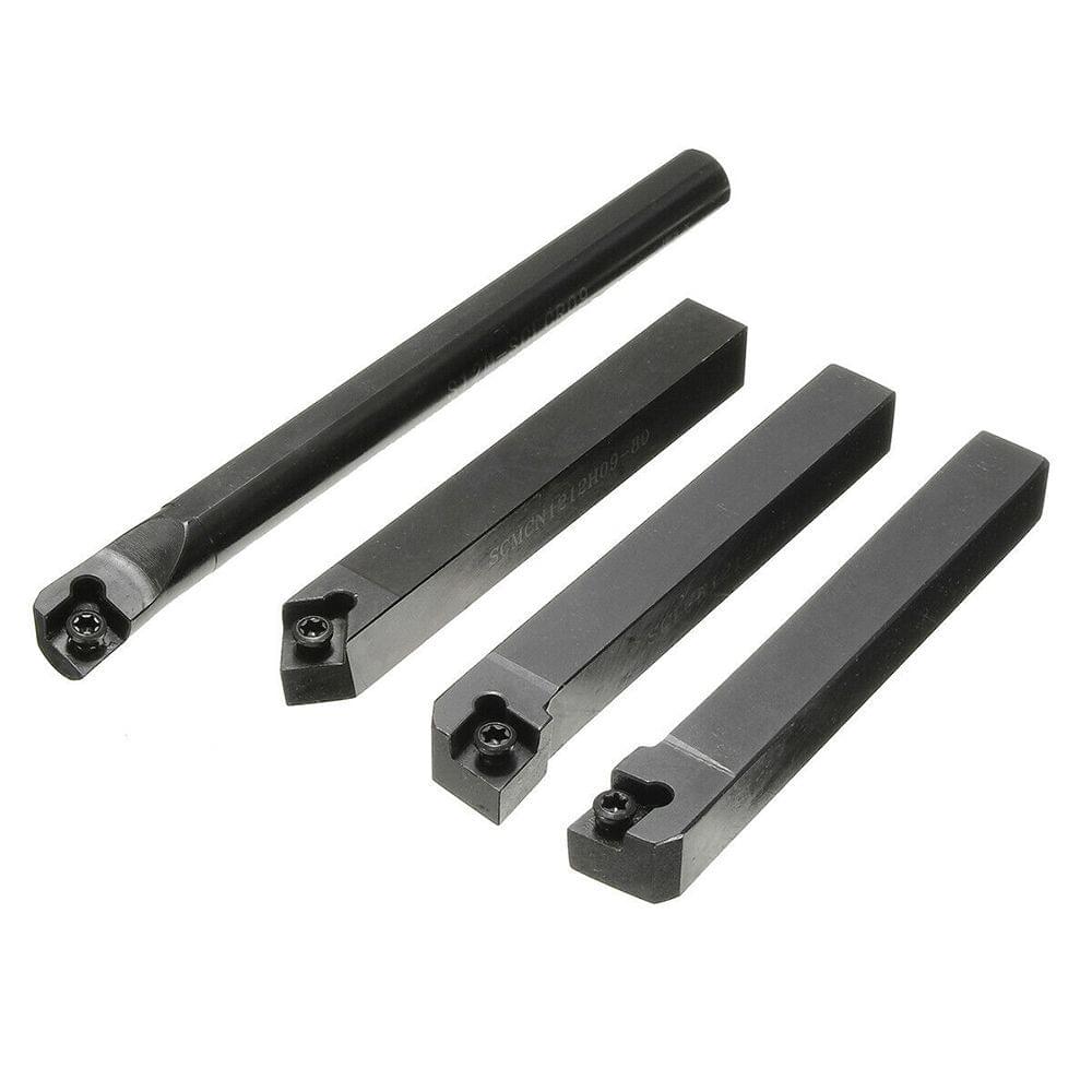 4PCS Lathe Turning Tool Holder + CCMT09T304 Carbide Inserts