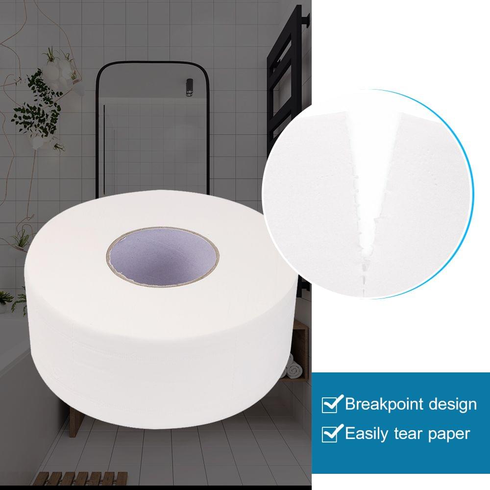 12 Rolls 4 Layers 700g Wood Pulp Bath Tissue Jumbo Paper - 12