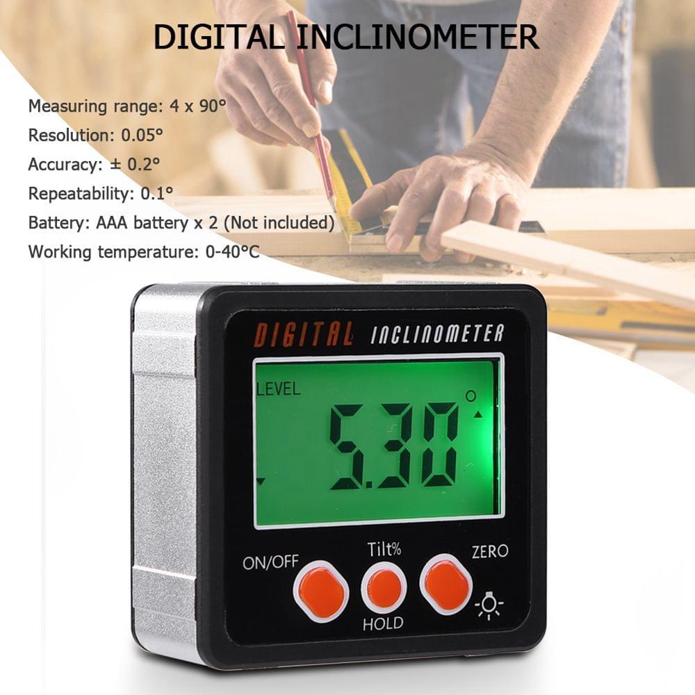 Multifunctional Mini Backlight Digital Display Protractor