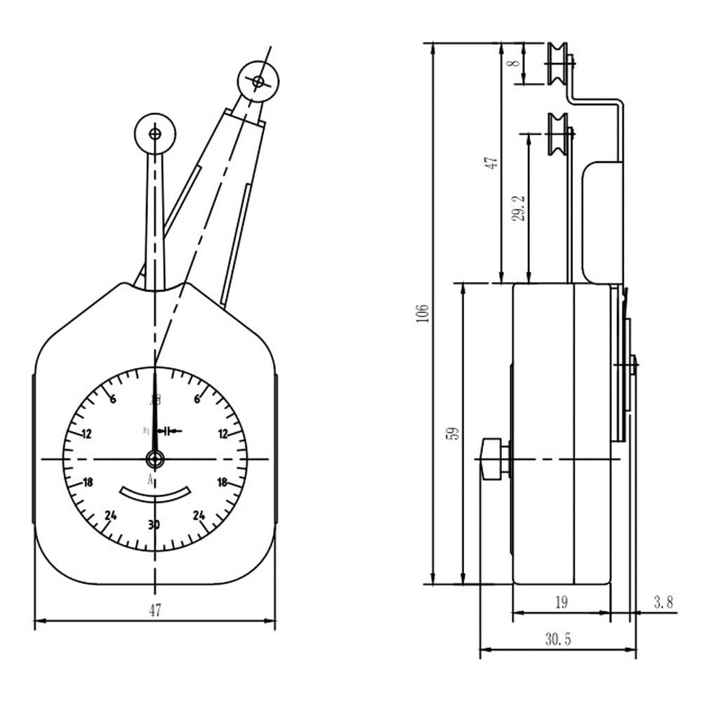 Textile Tension Meter Textile Tensiometer Double Needle - ETF-100