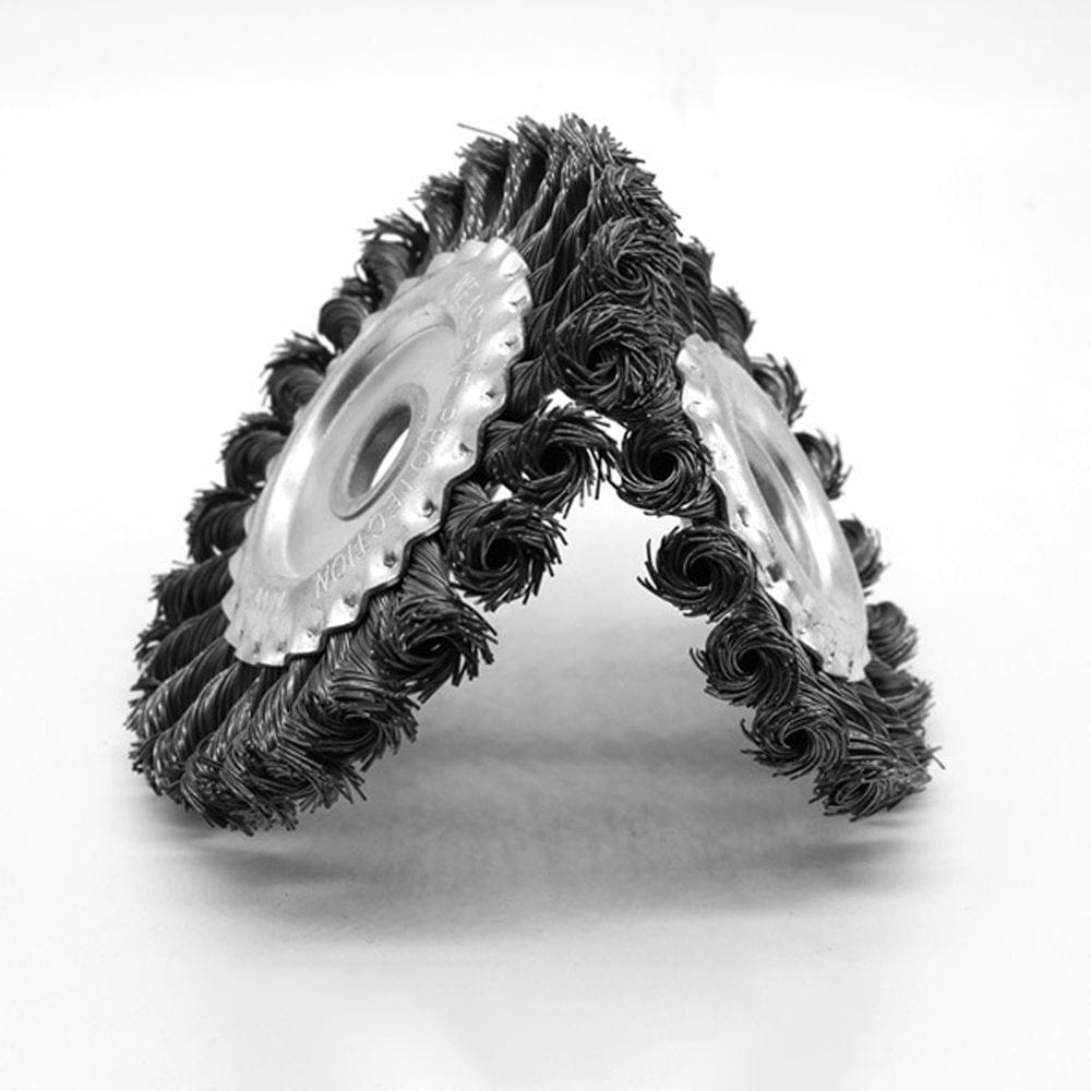 Knotted Bench Steel Wire Brush Deburring Derusting Angle - 115