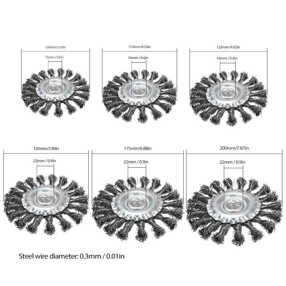 Knotted Bench Steel Wire Brush Deburring Derusting Angle - 125