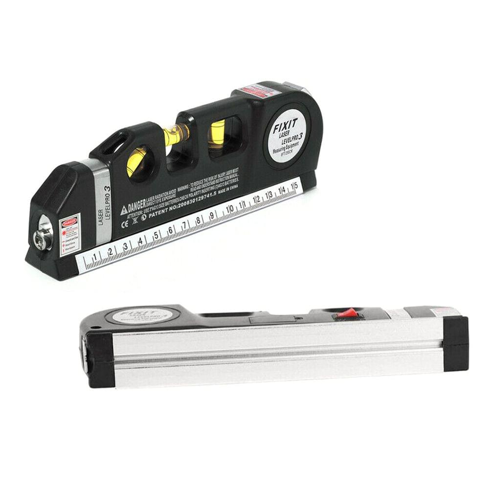 3 in 1 Laser Level Cross Line Ruler With Measuring Tape