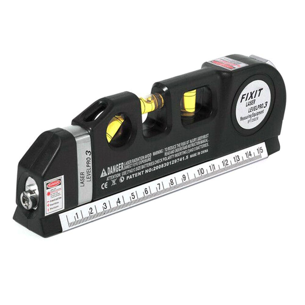 3 in 1 Laser Level Cross Line Ruler With Measuring Tape