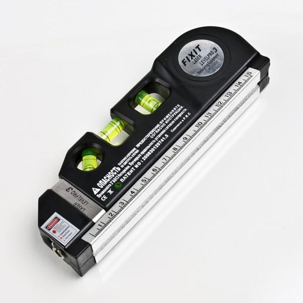 3 in 1 Laser Level Cross Line Ruler With Measuring Tape