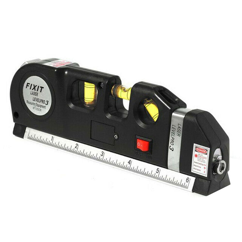 3 in 1 Laser Level Cross Line Ruler With Measuring Tape