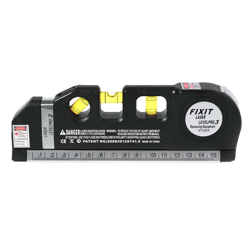 3 in 1 Laser Level Cross Line Ruler With Measuring Tape