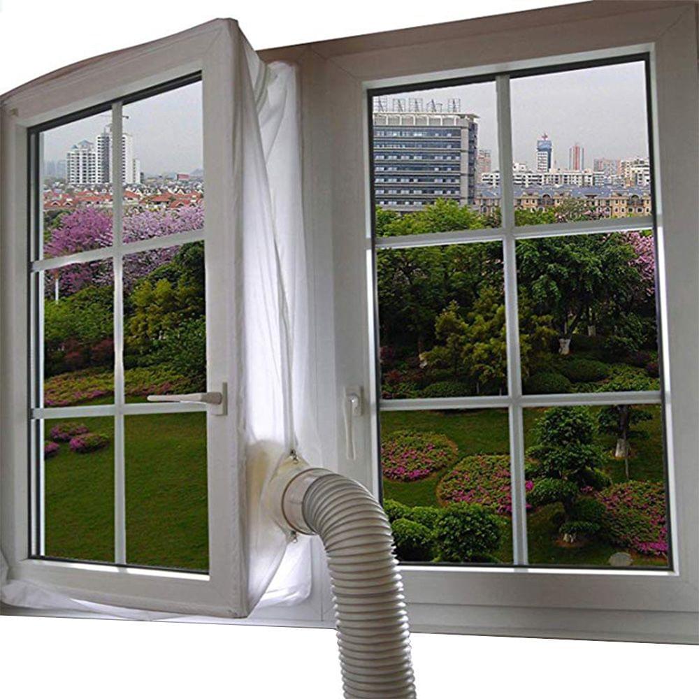 Waterproof Window Seal with Zipper Soft Cloth Wind Shield - 3m