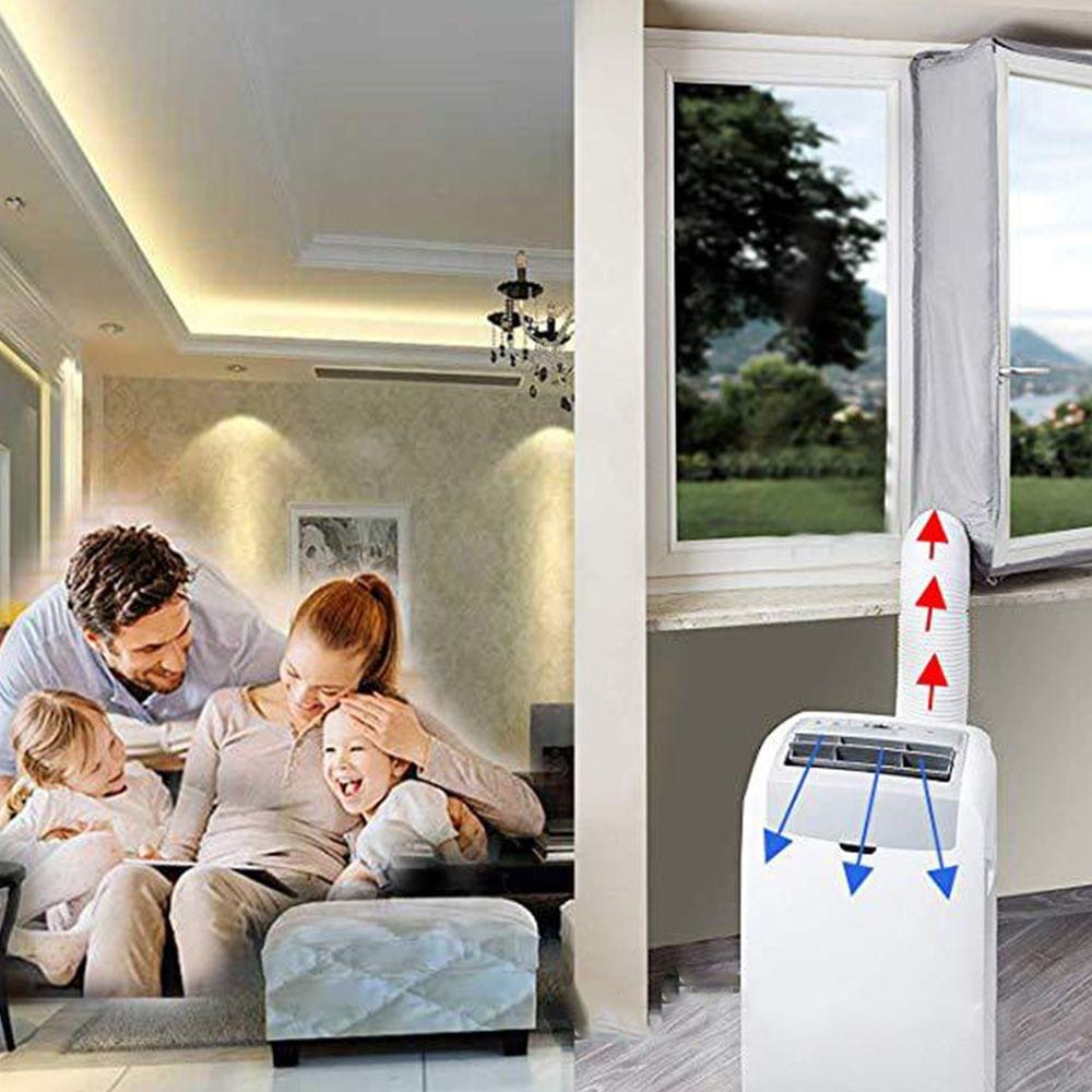 Waterproof Window Seal with Zipper Soft Cloth Wind Shield - 4m