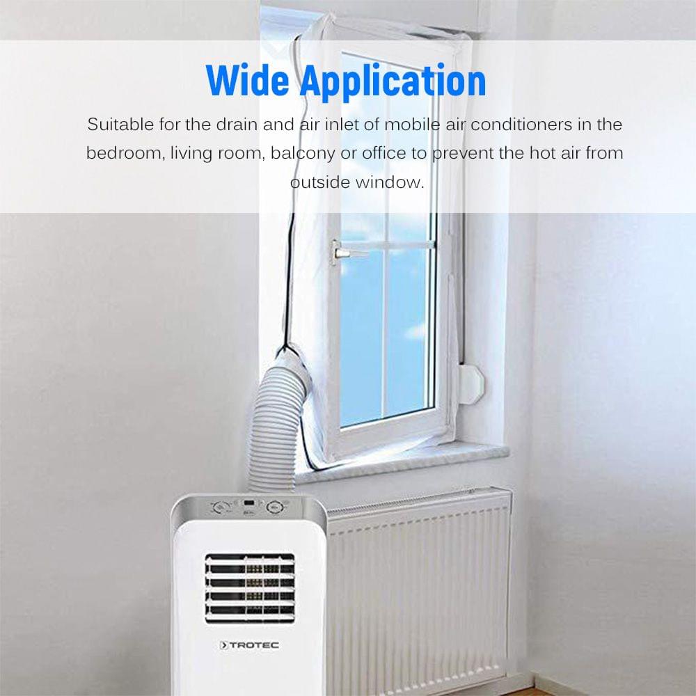 Waterproof Window Seal with Zipper Soft Cloth Wind Shield - 4m