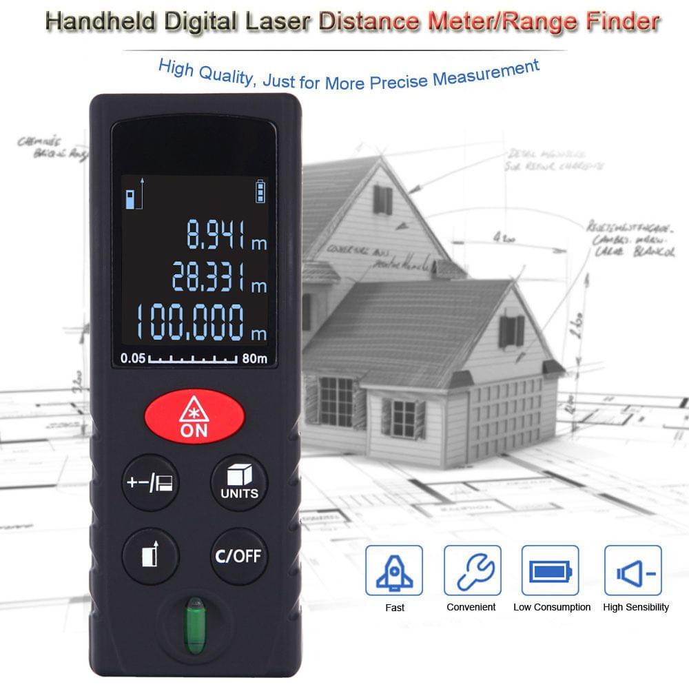 80m/262ft Mini Handheld Digital Laser Distance Meter High - 80 m