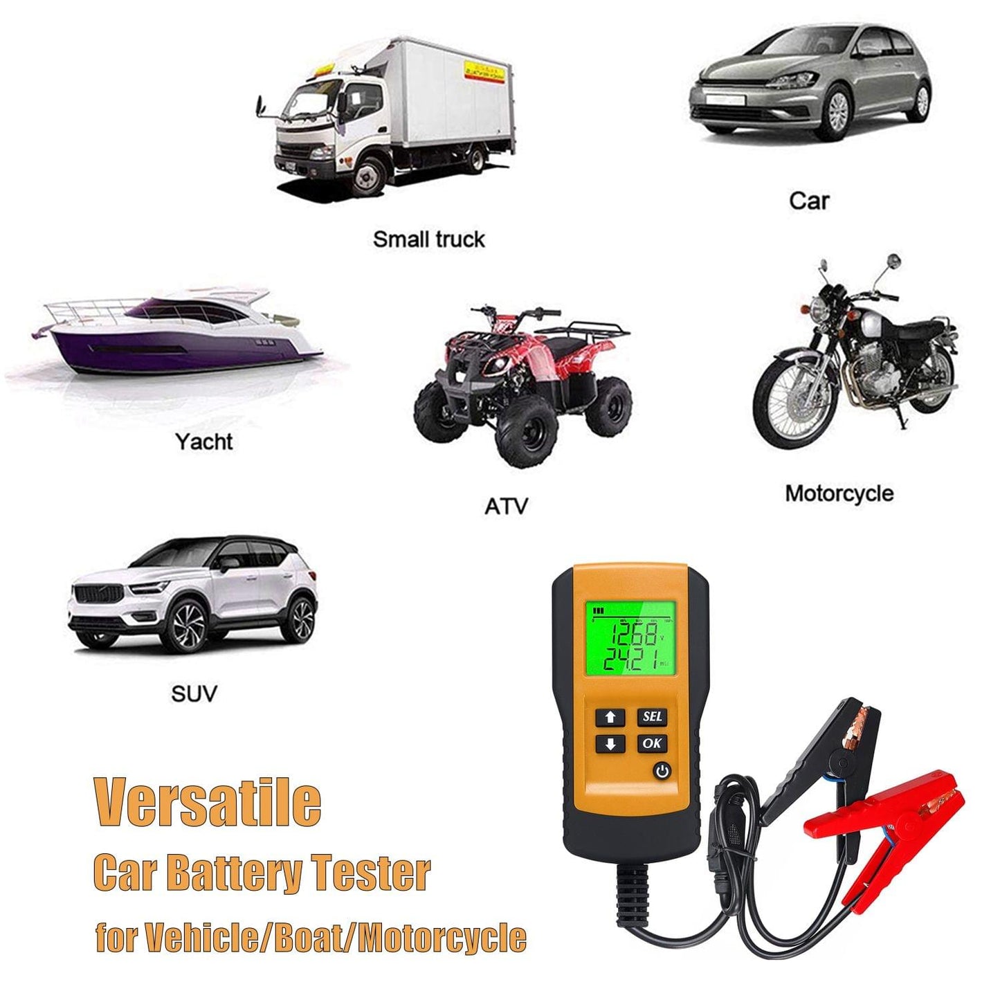 Battery Tester Car Battery Load Tester 12V 100-9999CCA