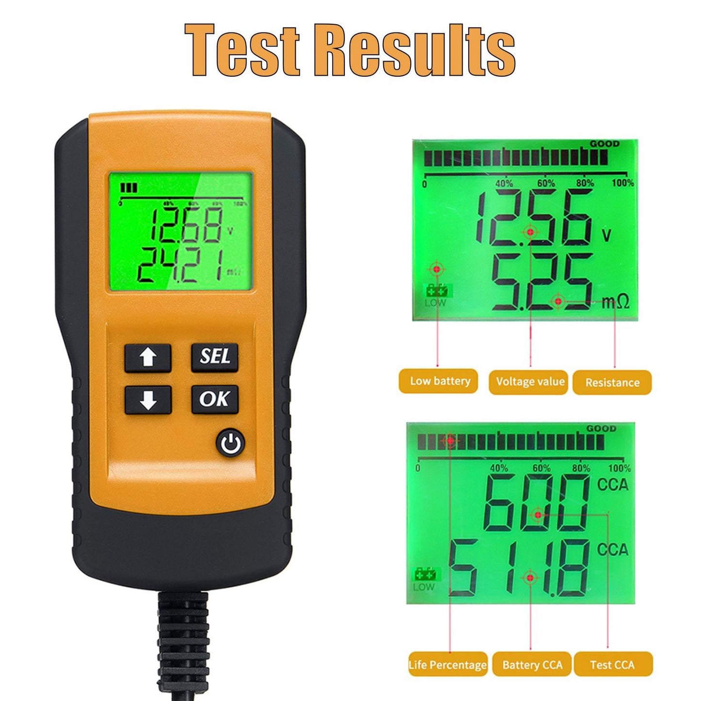 Battery Tester Car Battery Load Tester 12V 100-9999CCA