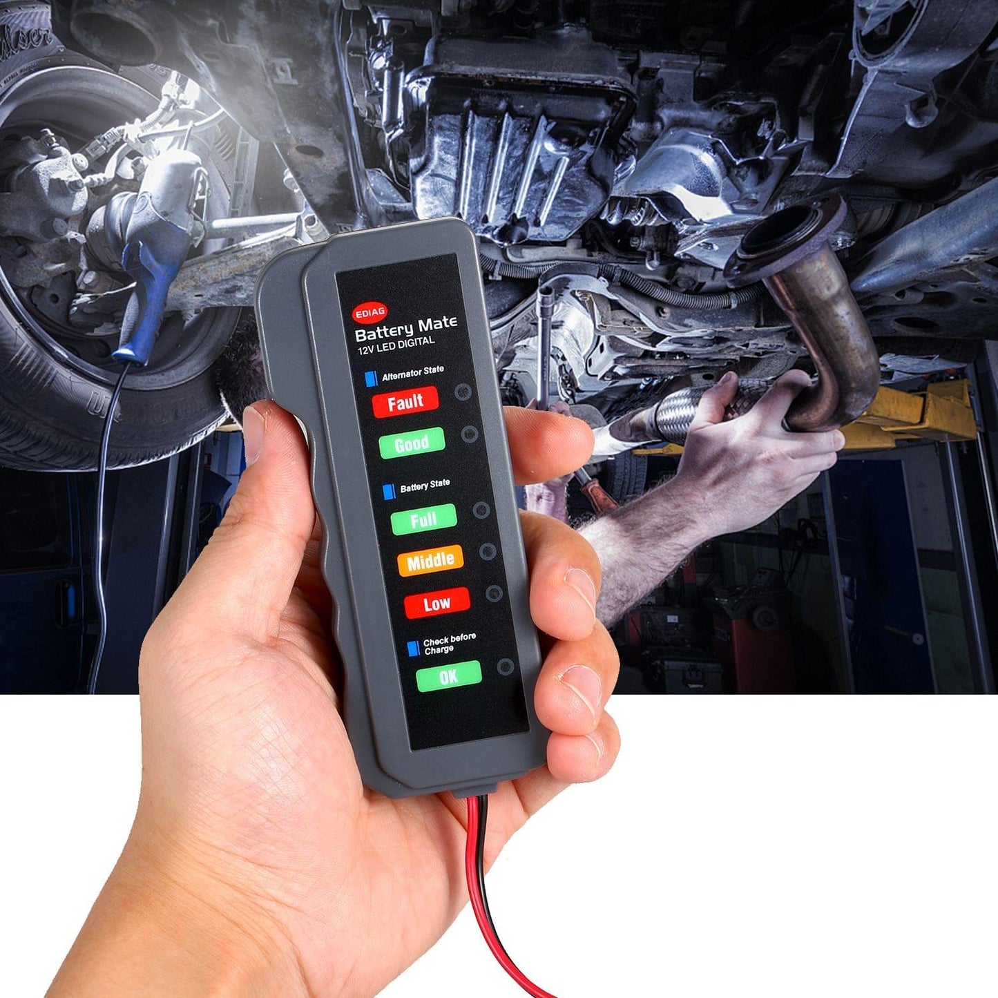 12V Car Battery Alternator Tester LED Digital Battery