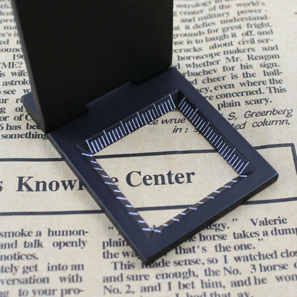 10X 28mm Mini Zinc Alloy Folding Magnifier with Scale for
