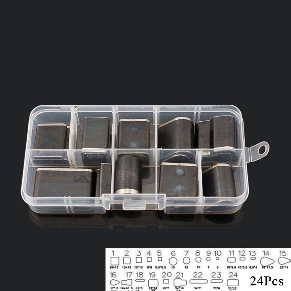 24Pcs Leather Puncher Hole Tools Craft Set Hollow Punches - 24Pcs