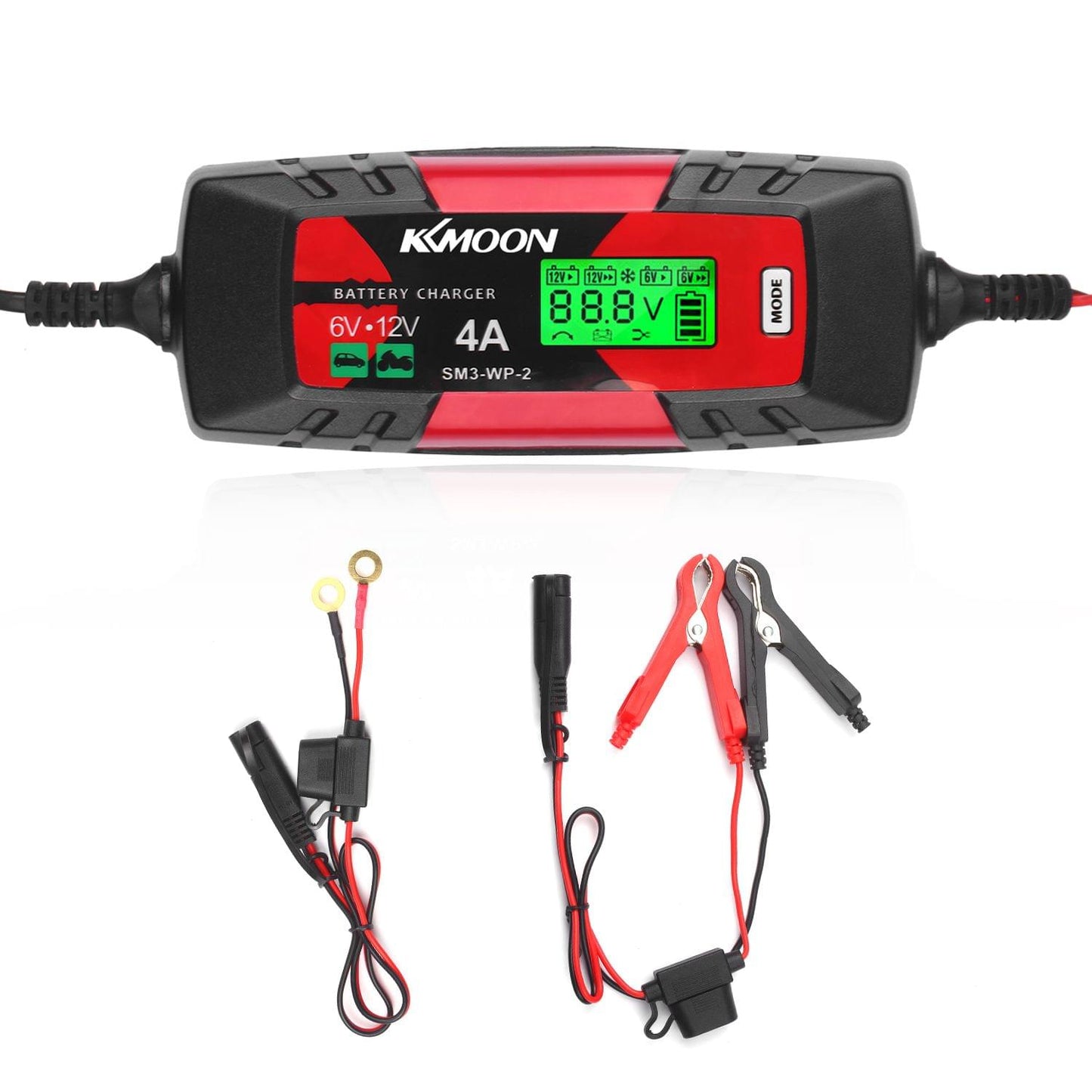 KKmoonCar Battery Charger Battery Charger & Maintainer - EU Plug