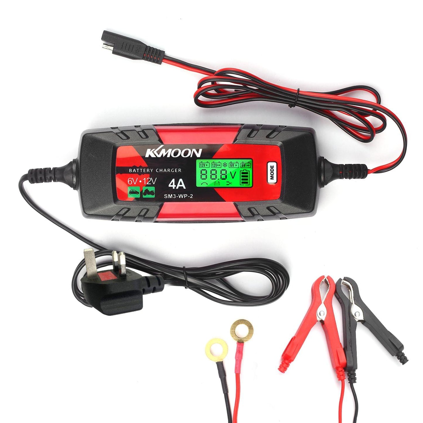 KKmoonCar Battery Charger Battery Charger & Maintainer - UK Plug