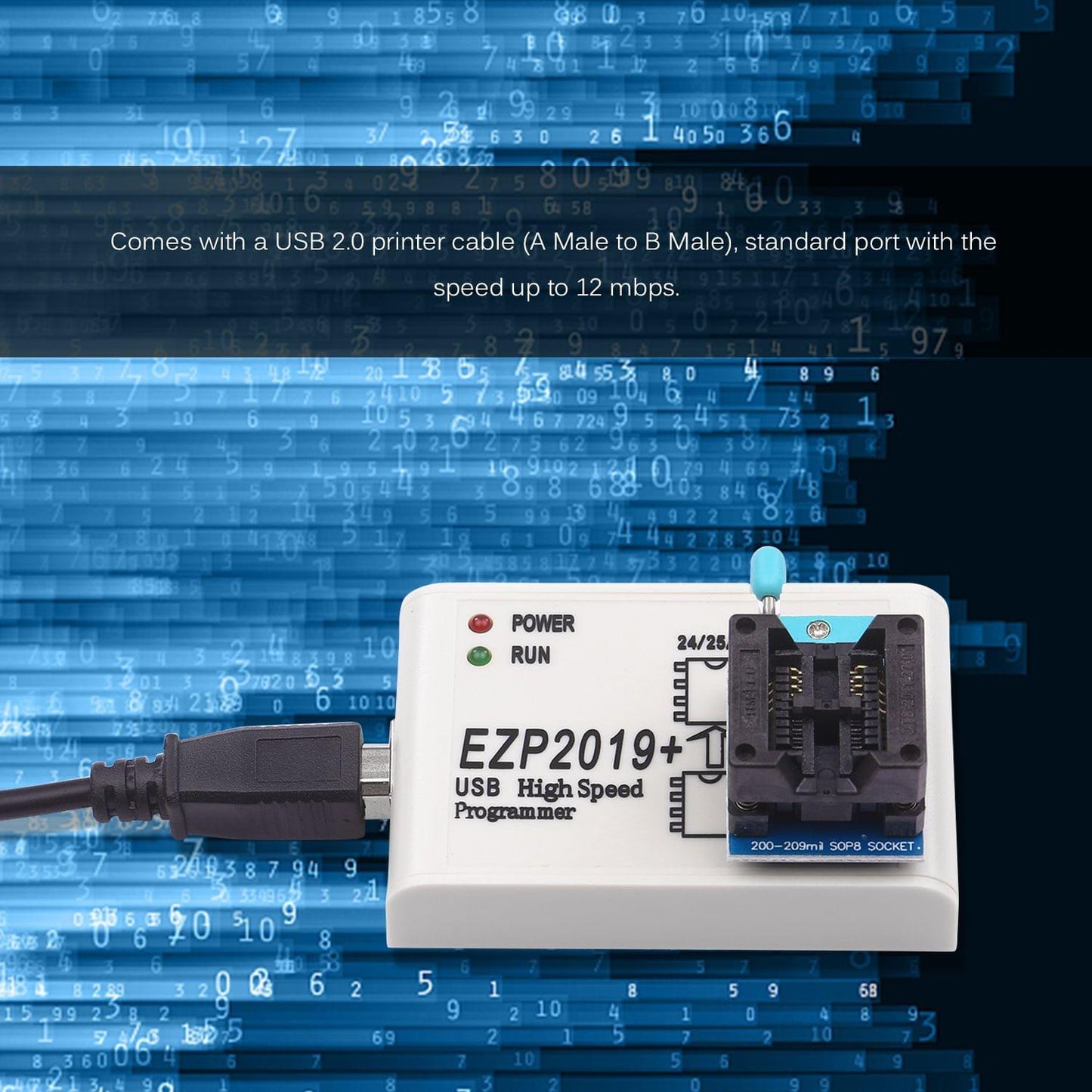 EPROM Programmer Kit High-Speed USB SPI BIOS Flasher Flash - EZP2019 Programmer