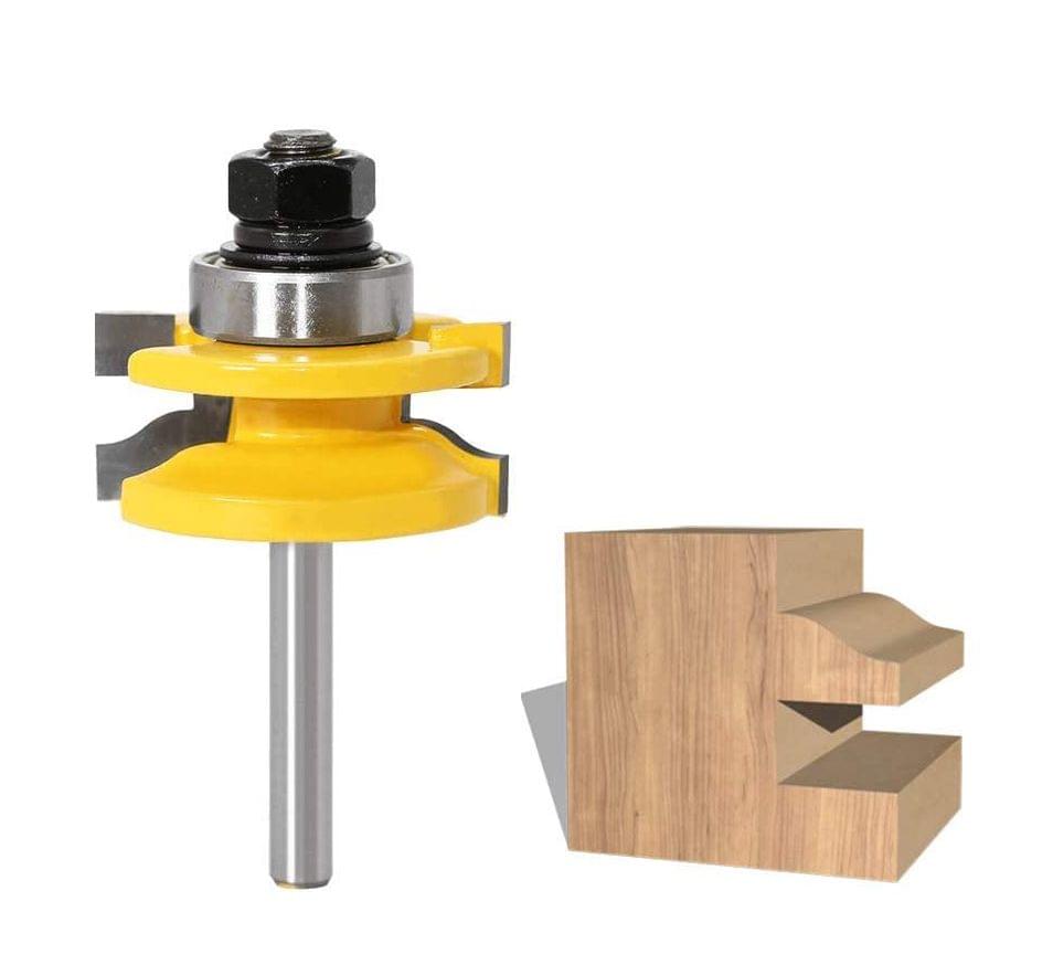 3 PCS Router Bit Set 1/4 Inch Shank Roman Ogee Rail and