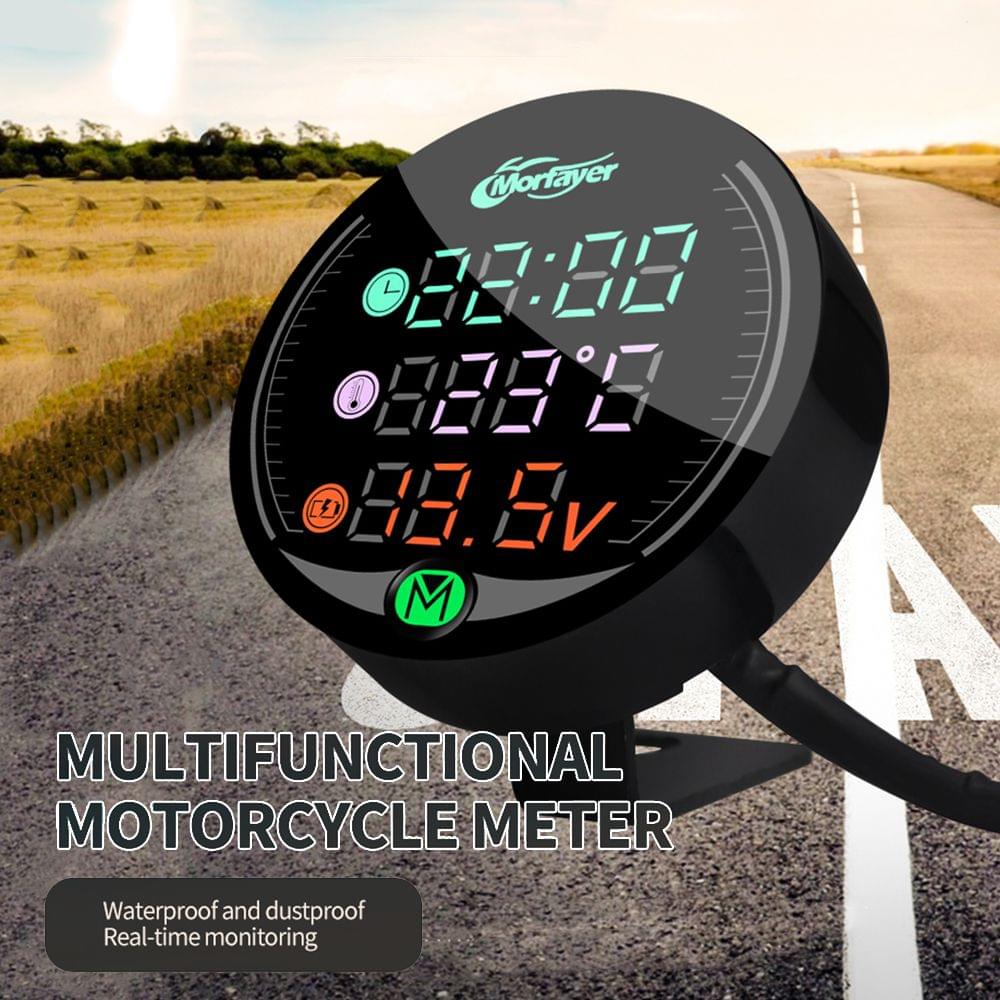 9-24V Charging Digital Meter LED Night Vision Motorcycle
