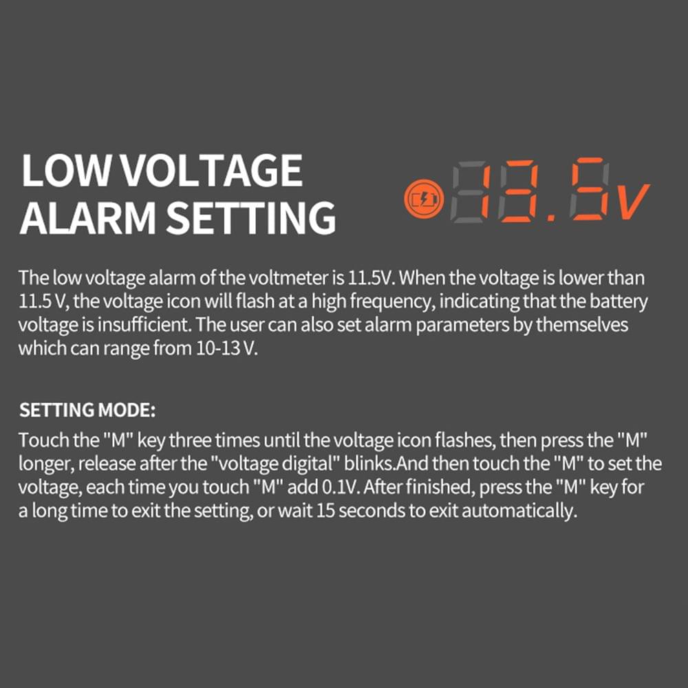 9-24V Charging Digital Meter LED Night Vision Motorcycle