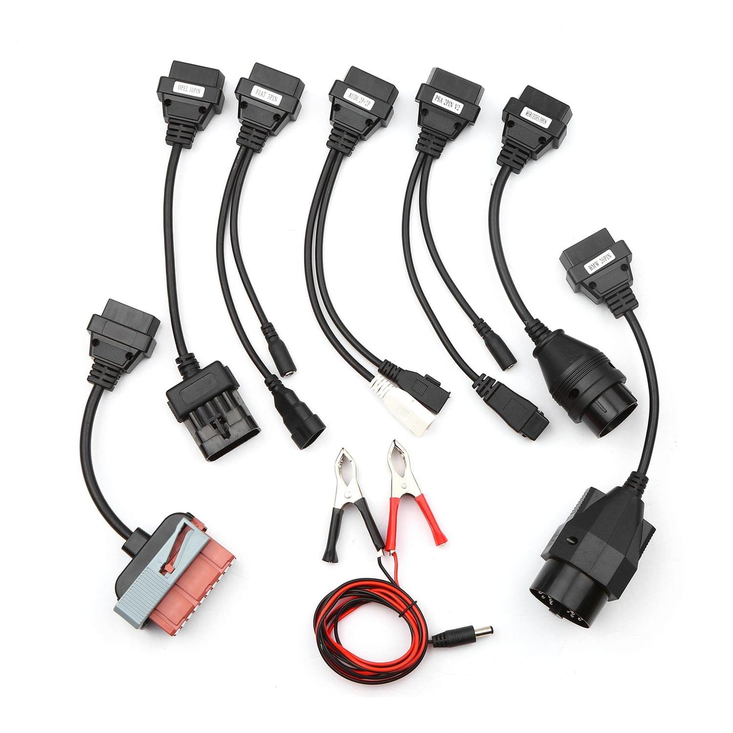 Car Cables Full Set 8pcs Auto Car Diagnostic Connector