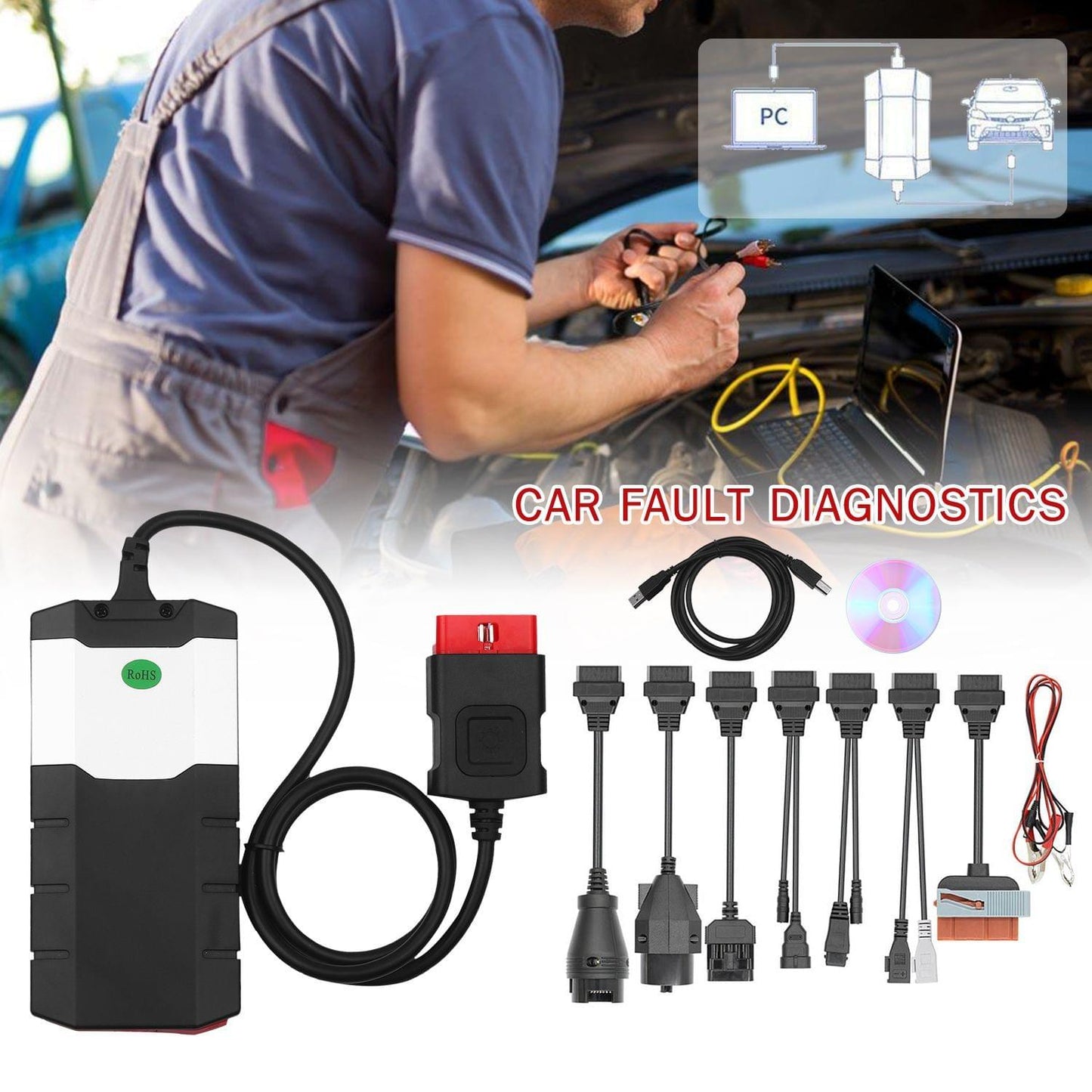 DS150E BT C-D-P T-C-S Car Truck Error Diagnostic Tool with 8
