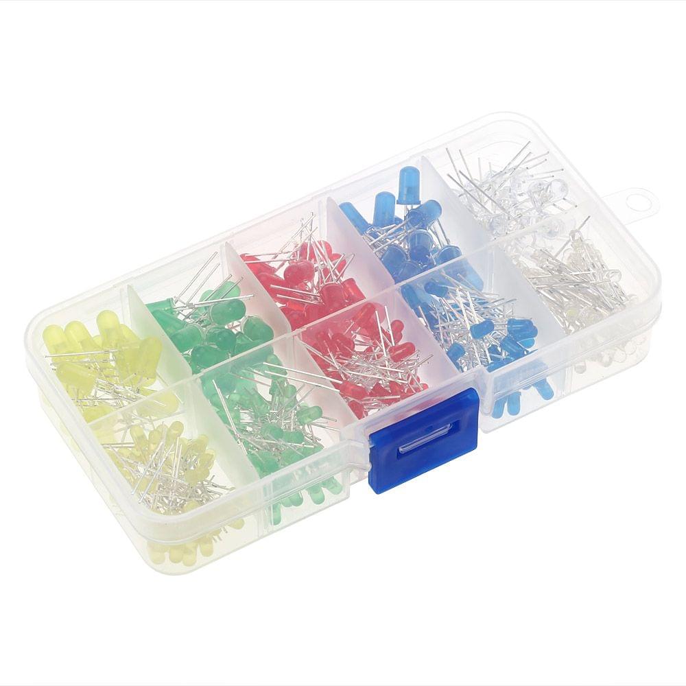 300pcs 3mm 5mm Assorted Color 2-pin Diffused LED Light