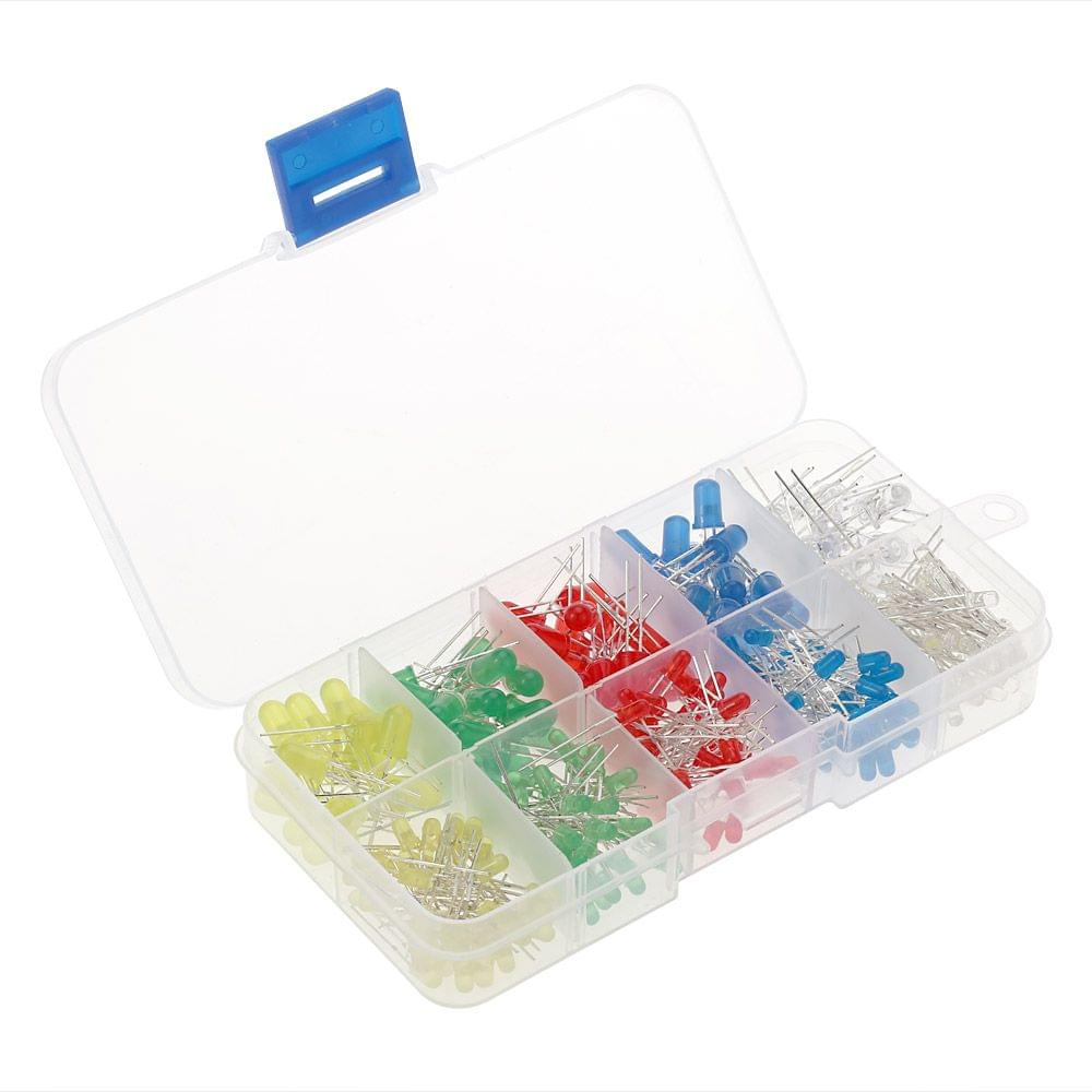 300pcs 3mm 5mm Assorted Color 2-pin Diffused LED Light