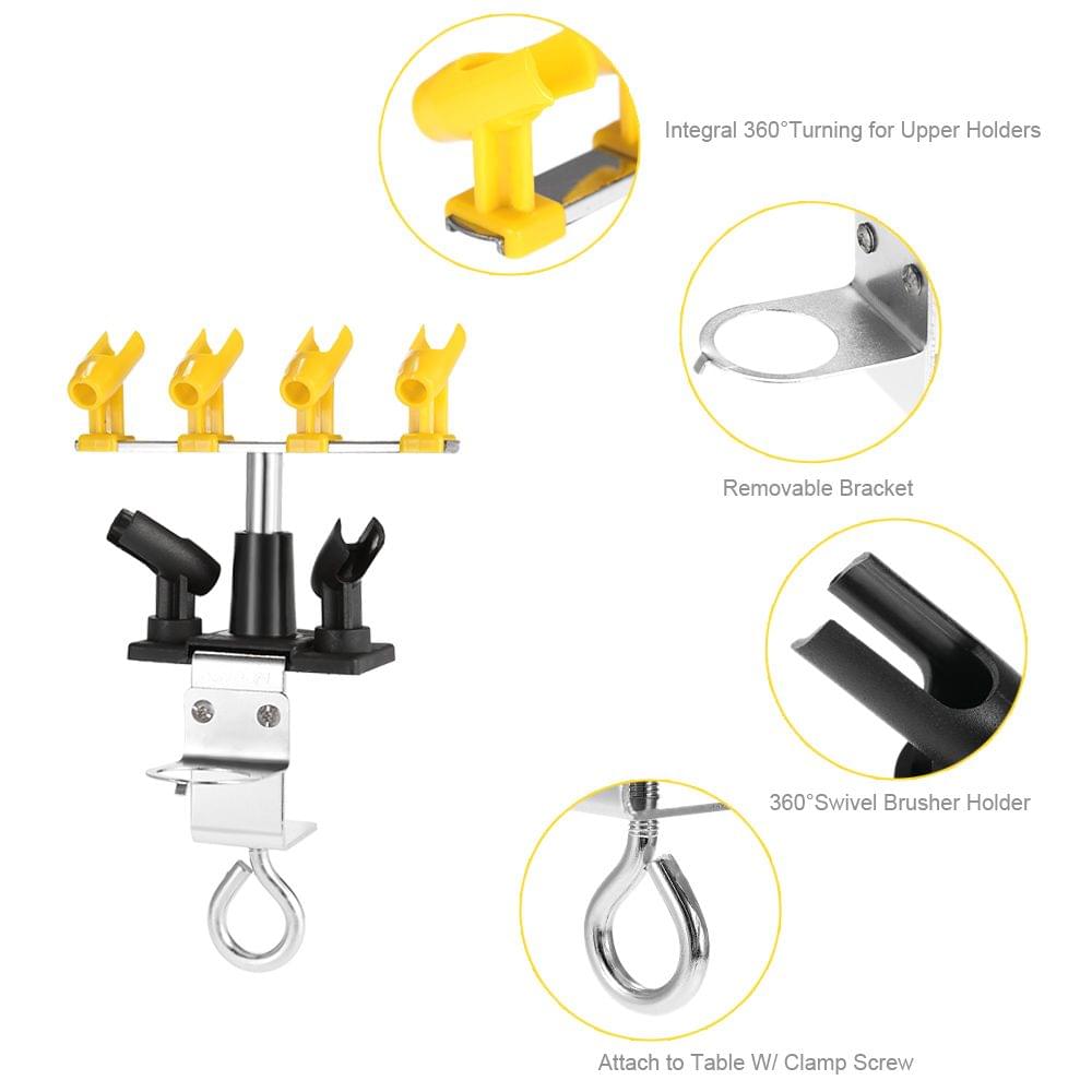 KKmoom Professional Clamp-on Airbrush Holder Hold 6 Mount